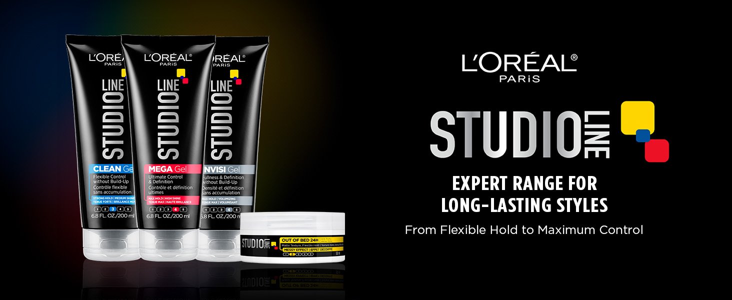 L'Oréal Paris Studio Line Styling Products, educationnal content on complete range